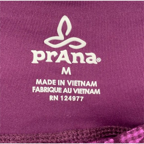 Prana Women’s Medium Purple Textured Leggings Athletic Yoga Activewear - Picture 3 of 3